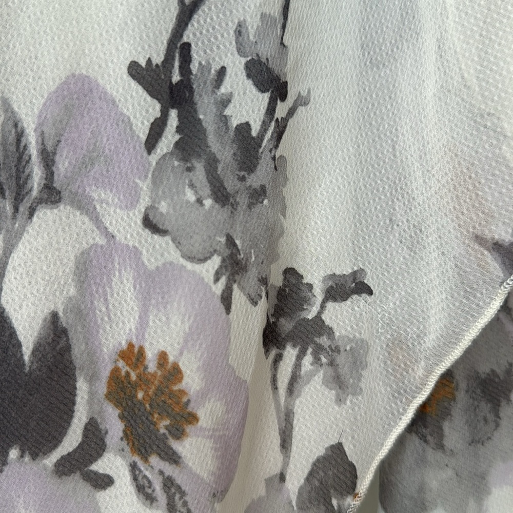 Free People Intimately Sheer Midi Waterfalls Slip Dress Ivory Gray Floral M - Picture 8 of 11